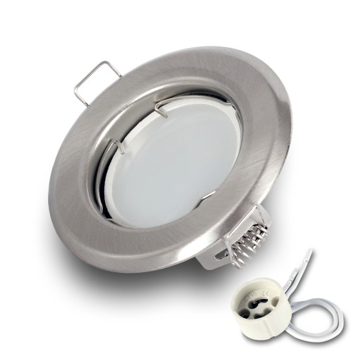 Halogénové svietidlo SATIN NIKEL + LED žiarovka GU10 7W