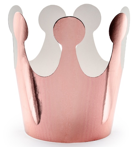 CROWN party rose gold NARODENINY rose gold 6 ks
