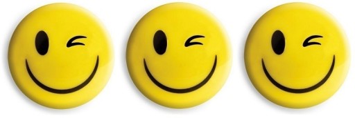 MAGNETY NA DOSKY ŽLTÉ SMILE 50 MM 3 KUS TETIS GM304-SY3