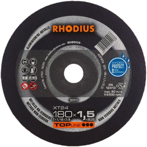 RHODIUS XT24 TOP DISKY PRE HLINÍK 180x1,5