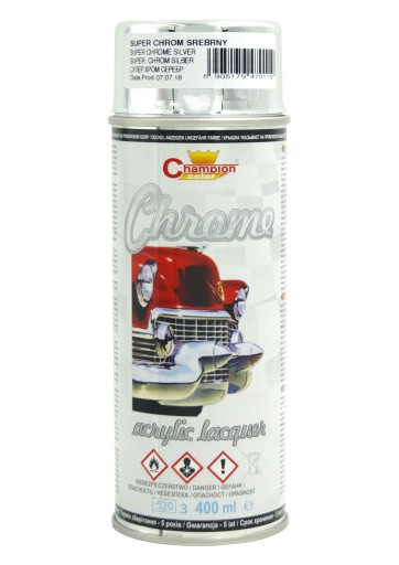 SUPER CHROMOVÁ FARBA SPREJ 400ml STRIEBORNÁ