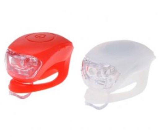 Svetlá na bicykel predné a zadné LED silikónové 2 kusy