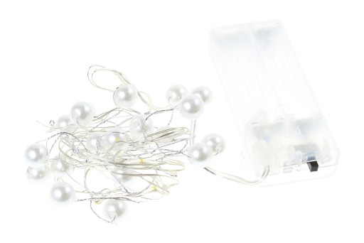 10LED svetelná lampa PEARLS, napájaná AA batériami