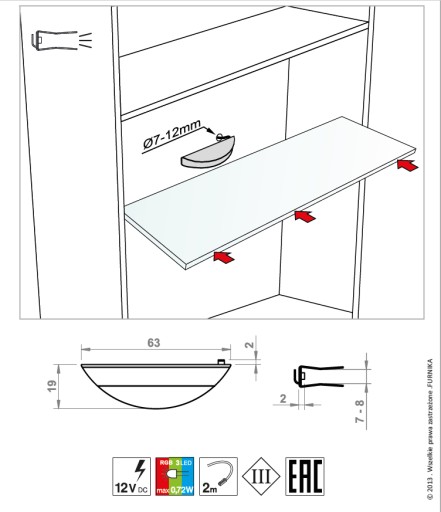 Prekrytie čelného skla pre KLIPS LED RGB osvetlenie