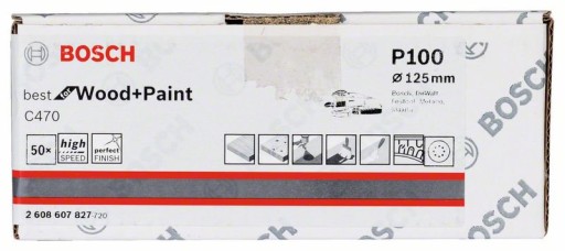 Brúsny papier na suchý zips 125mm GR.100 BOSCH