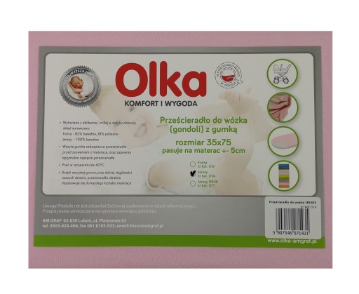 OLKA Jersey plachta na kočík 35x75 ružová