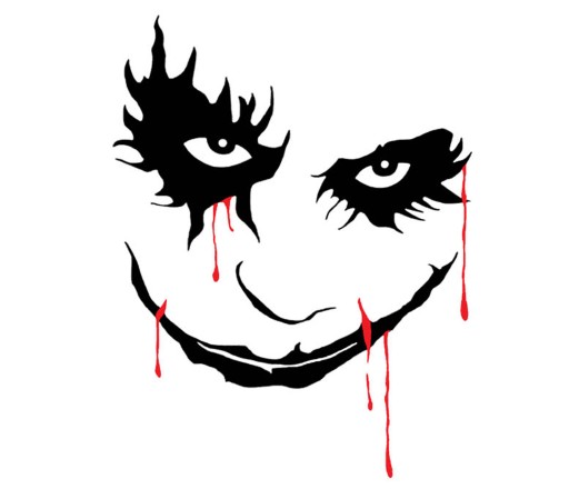 NÁLEPKA JOKER FACE MINA KRESLENIE UV NÁLEPKA