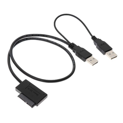 MiniSATA 13PIN uhlový adaptérový kábel pre 2x USB DVD