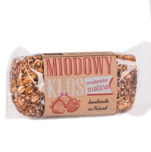 MEDOVÁ TYČINKA S JAHODOU A MALINAMI 80G