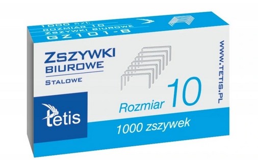 Kancelárske sponky 10 TETIS 1000 ks.