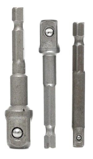 ADAPTÉRY NA ZÁSUVKY 1/4 3/8 1/2 3 ks