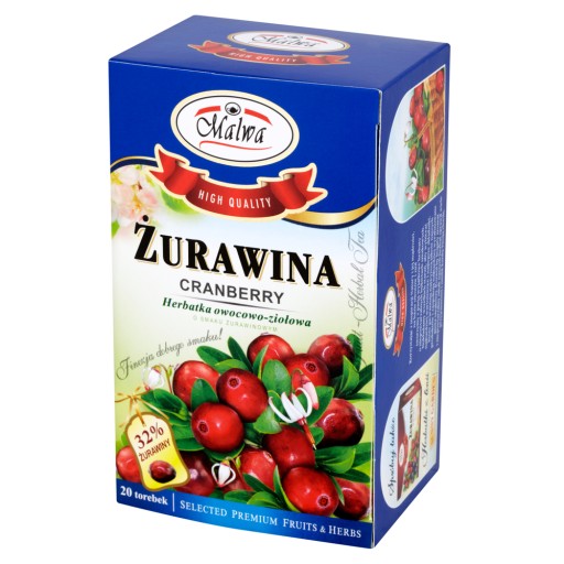 Malwa ovocný čaj Brusnica 20 ks