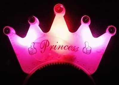 LED PÁS, SVIETIACA KORUNKA, RUŽOVÁ, PRINCEZNSKÁ PÍSANÁ