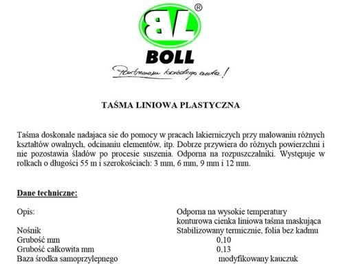 BOLL 6 mm PLASTOVÁ LINEÁRNA PÁSKA 55 metrov 1458