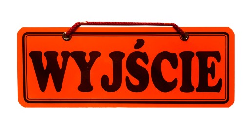 Informačná tabuľa na dverách: vchod, výstup