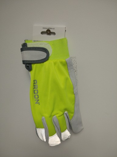 Kožené pracovné rukavice ARDON HOBBY REFLEX HI-VIS, reflexné EN388 8