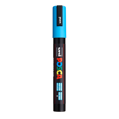 Popisovač UNI POSCA PC-5M svetlomodrý (8)