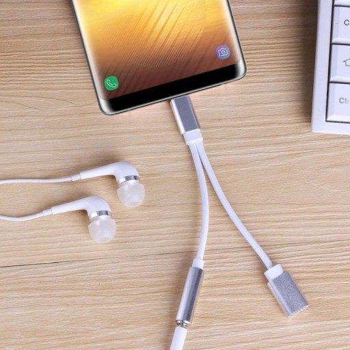 Adaptér USB-C na Mini Jack 3,5 mm + napájanie USB-C