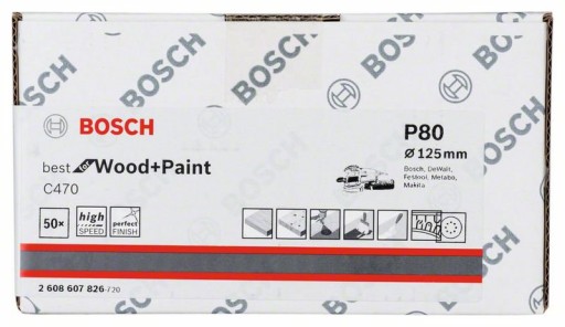 Brúsny papier na suchý zips 125mm GR.80 BOSCH