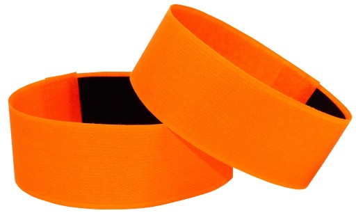 Lovecký oranžový VÝSTRAŽNÝ PÁS s gumičkou na rukáve pre Huntera