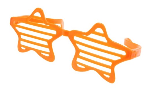 Veľké párty okuliare STARS BLINDS ORANGE