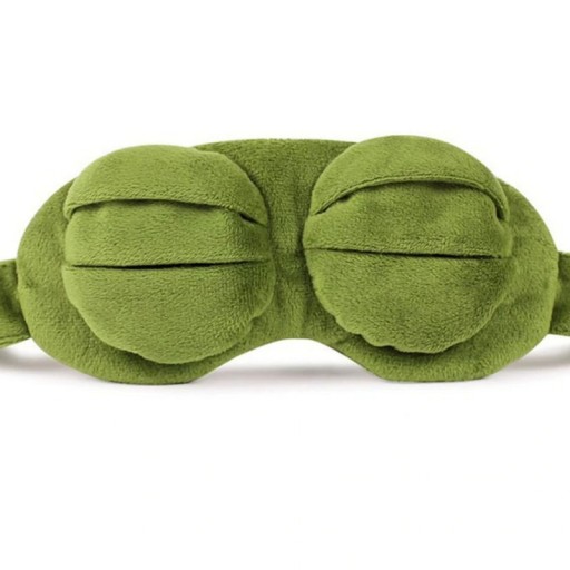 ŽABIA MASKA na oči pre Sleeping Frog Čelenka zelená