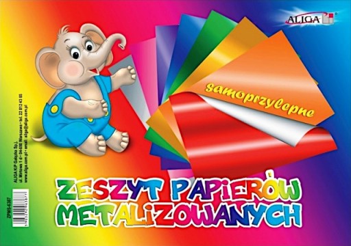 Samolepiaci metalizovaný papier B-5 v zošite