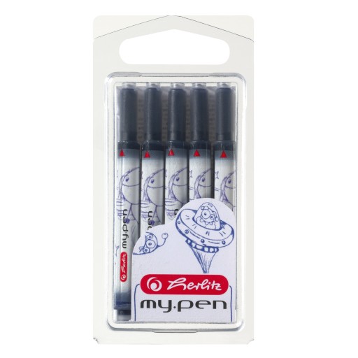 Atramentové náplne HERLITZ MY.PEN, LONG, 5 ks