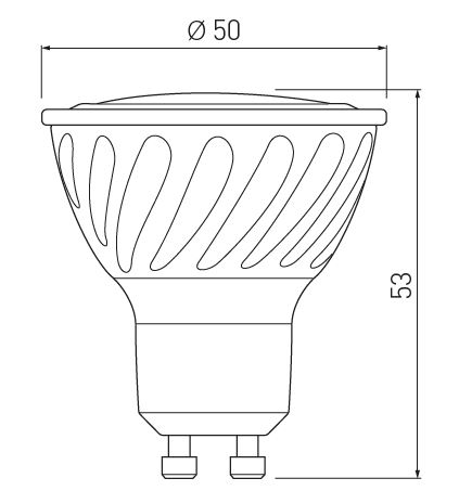 GU10 6W teplá LED žiarovka LD-PC6010-30