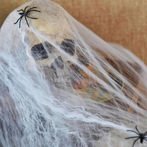 Biela pavučina pavučina Halloween + pavúky