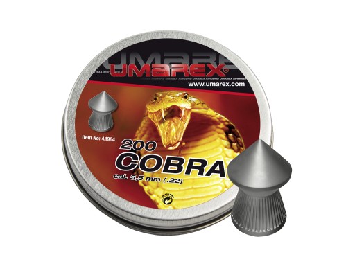 UMAREX DIABOLO VZDUCHOVÉ NÁTRELY Kobra vrúbkovaná 5,5mm 200 ks.