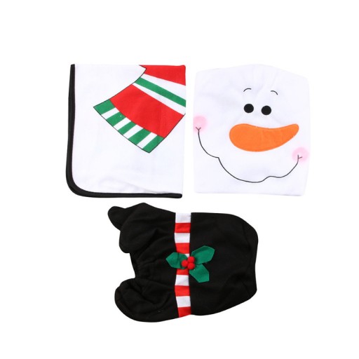 Vianočný kúpeľňový set s WC krytom Snowman
