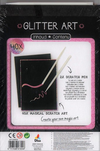 Magický stierací zošit A5 GLITTER