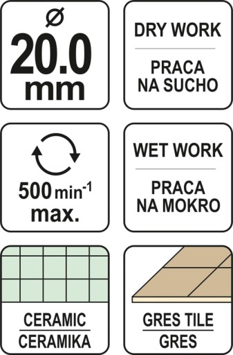 DIAMANTOVÁ VŔTAČKA NA OKULIARE POLITICKÁ OTVOROVÁ PÍLA 20 mm