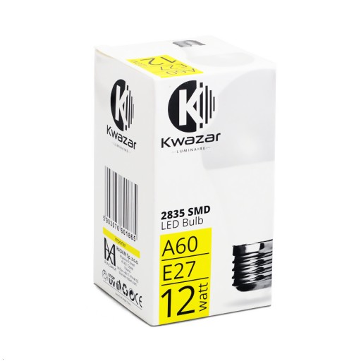 LED žiarovka 2835 SMD E27 12W=100W A60 STUDENÁ