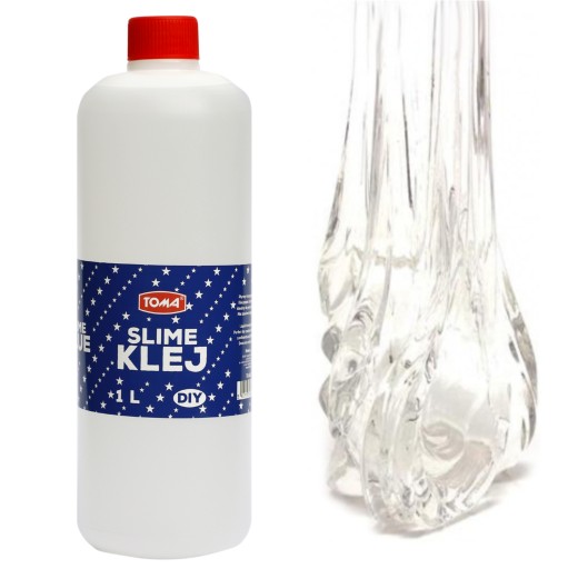 SLIME GLUE univerzálne tekuté lepidlo na slizy, transparentné Toma PVA 1L