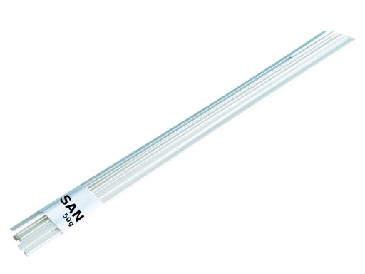 Materiál Plastové zakladače SAN Popruh 8mm 50g