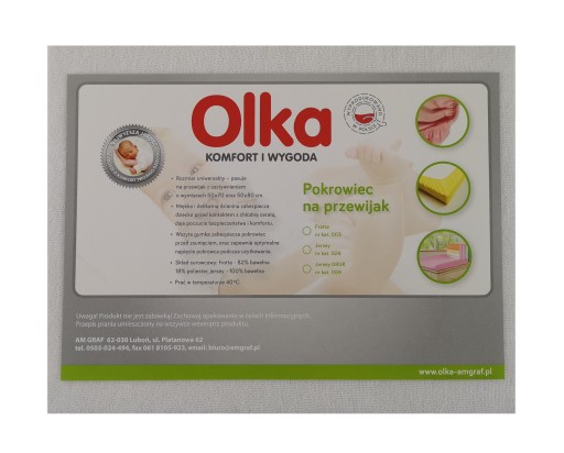 UNIVERZÁLNA froté poťah na prebaľovací pult OLKA, biely