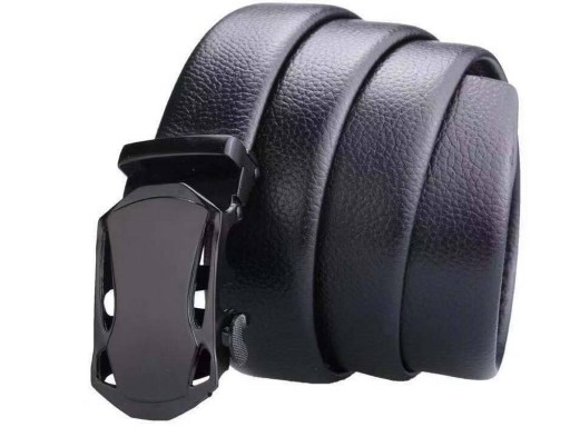 PÁNSKY ČIERNY KOŽENÝ OPASOK k nohaviciam Jeans Clamp 120 cm