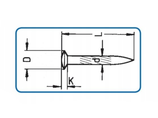 MERACÍ BOD klinček 10,7,5 75mm