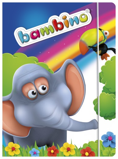 Papierový školský skladačka A4 BAMBINO s gumičkou