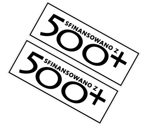 FINANCOVANÉ S 500+ NÁLEPKAMI UV NÁLEPKAMI ČIERNA
