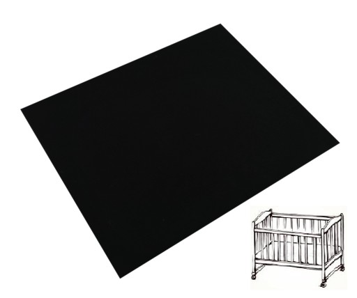 Jersey kolíska list 40x90 čierna OLKA