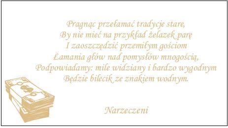 VLOŽKY s básňou na svadobné oznámenia 25 ks.