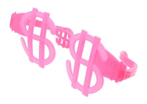 Veľké spoločenské okuliare DOLLAR PINK