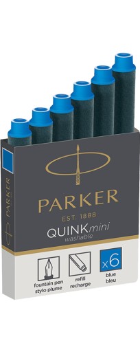 Náplne do plniaceho pera Parker modré, 6 ks