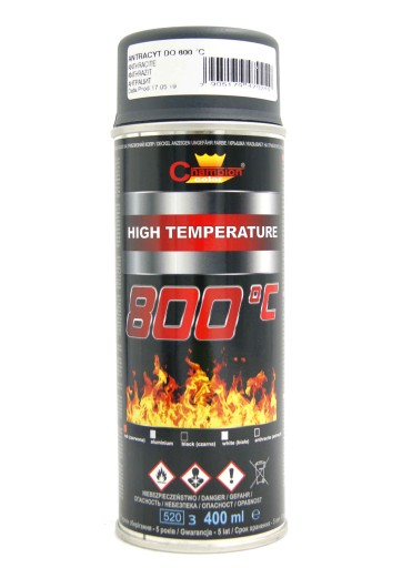 TEPLOTOLOROVÁ FARBA +800C ANTRACIT 400ml