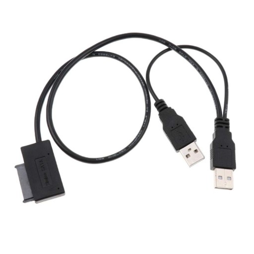 MiniSATA 13PIN uhlový adaptérový kábel pre 2x USB DVD