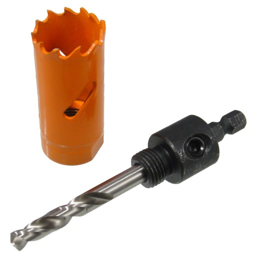Sada - Bimetalová dierová píla pr. 24 mm + adaptér