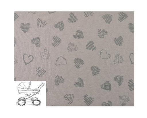JERSEY DRUK plachta na kočík 35x75 ružová OLKA